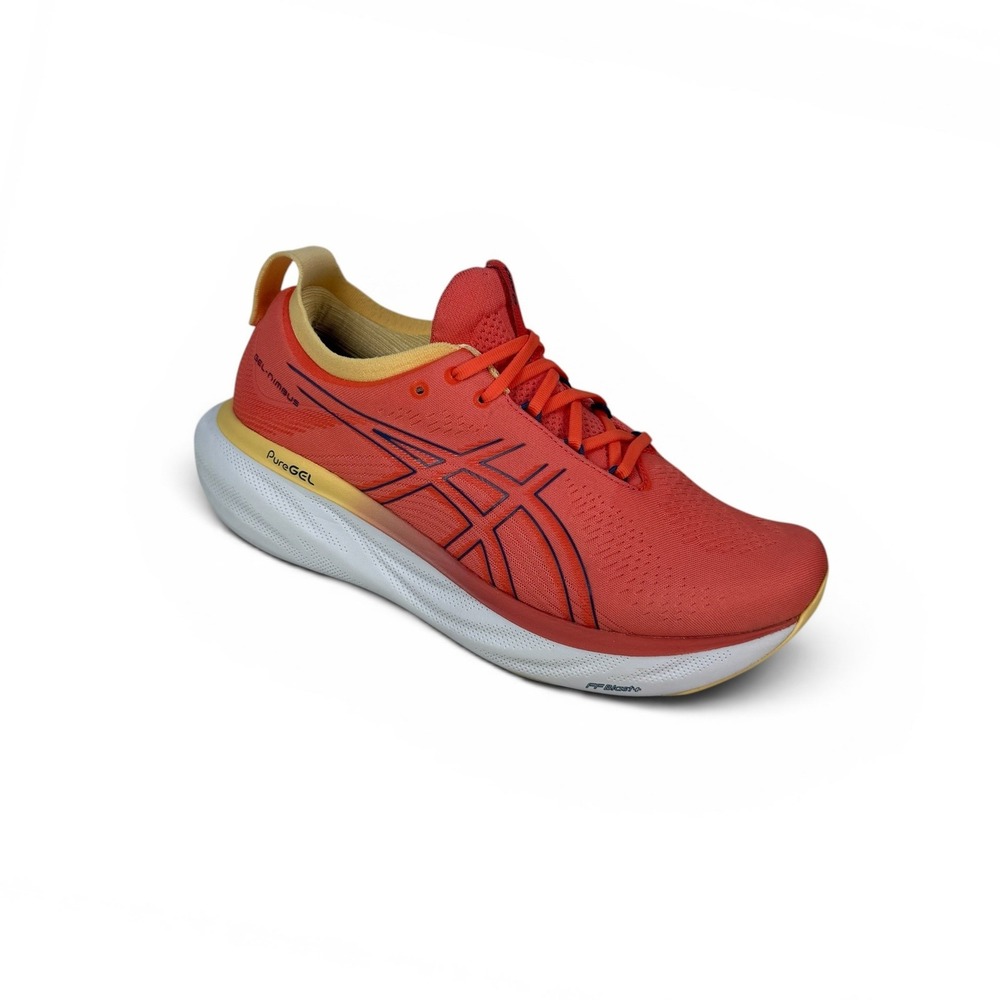 Asics Gel Nimbus 25 Running Shoes Womens 10.5‎ D Wide Papaya Dusty Purple